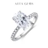 Wedding Rings ATTAGEMS Oval Cut 3 5CT Diamond Ring for Women 18K 14K 10K Gold Passed Tester Engagement Fine Jewelry Wholesale 230808