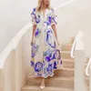 Casual Dresses Summer Beach Dress Slim-Fit Floral Skirt With Full Swing
