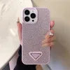 Capa de casos de telefone com diamantes flash de tela cheia para iPhone14 13pro 13promax 12 12pro 12promax 11 Designer de luxo Triângulo Diamond Phone Case Marca Phonecase 7RST