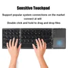 Clavier pliant sans fil clavier bluetooth avec pavé tactile pour windows android ios tablettes mobiles mini clavier multifonction