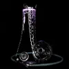 Wysokiej jakości stal nierdzewna Hookah shisha Set Transparent Narguile Shisha Complete Chicha Bowl Water Water LED Wazon HKD230809