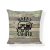Campers Car Cushion Cover Cotton Linen Happy Campers Throw Pillow Case For Sofa Home Decorative Pillowcase215d