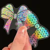 100PCS adesivi olografici adesivi in resina per artigianato d'arte mondo magico farfalla fiori tema oceano adesivi laser trasparenti colorati decalcomania per album fai da te