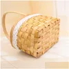 Storage Baskets Basket For Flowers Fruits With Handle Home Decorative Flower Organizing Drop Delivery Garden Housekee Organization Dhqw3