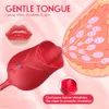 Eggsbullets Tongue vibrerande dildo med teleskopiska roterande vibratorer för kvinna anal vaginal klitoris stimulator vuxen suger erotiska sexleksaker 230808