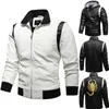 Men's Jackets Autumn And Winter Leather Coat Large Pu Standing Collar Knitted Hooded Motorcycle Sports Korean Edition Jacket 230809