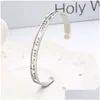 Cuff She Believed Cod So Did Bangle For Women Hollow Inspirational Letter Stainless Steel Open Bracelets Fashion Jewelry Drop Delivery Dhiiu