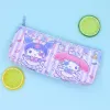 wholesale Fashion Cute Pink Purple Kuromi Melody Pencil Bag Grande capacità Cinnamoroll Zipper Bag Accessori 4 stili 21 * 10,5 * 3 cm