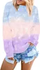 Sweats à capuche pour femmes FARYSAYS Tie Dye Match Color Round Neck Long Sleeve Casual Loose Pull Sweat Top