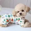 Dog Apparel Pet Shirt Cartoon Printing Conjoined Breathable Short Sleeve Tree Clothes For Outdoor