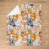 Blankets Swaddling Rabbit Four Seasons Bed Blanket Children Cute Rabbit Flannel Throwing Blanket Watercolor Blur Blanket Children and Boys Z230809