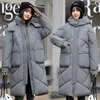 Women's Trench Coats Winter Women Mid-long Parkas Jackets 2023 Casual Thick Warm Hooded Pattern Coat Female Outwear Windproof Jacket