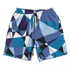 Pantalones cortos para hombre, bañadores para hombre, bañadores, bañadores geométricos abstractos para playa, bañadores para nadar, deportes para correr, surf