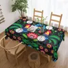 Toalha de mesa polonesa padrão floral retangular à prova de óleo polonês flores folclóricas arte capa para festa