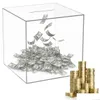 Novelty Items Piggy Bank Durable Acrylic Saving Money Box Transparent Cube Coins Storage For Coin Banknote Tirelire Drop Delivery Home Dhuch