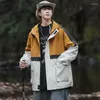 Herrenjacken Retro Taktische Jacke Farblich Passende High Street Lose Lässige Sport American Baseball Uniform Preppy Hip Hop Mantel