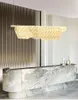 Hängslampor enkla moderna rostfritt stål ihåliga bar designer konst dekoration kreativ minimalistisk matsal ljuskrona