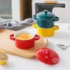 Bols bébé bol en céramique spécial cuisson à la vapeur complémentaire avec couvercle cuisson des œufs à la vapeur pour enfants ménage
