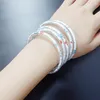 Bangle 5pcs/set Delicate Charm Bangles Stack Silicone Plastic Beads Jelly Bracelet For Women Bowknot Friendship