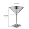 304 Stainless Steel Martini Cocktail Glass High Base Wine Glass Wine Glass Metal Bar KTV Champagne Glass HKD230809