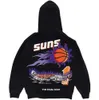 Warren High Street Suns Basketball Warm Felpe con cappuccio Lotas Uomo Donna Moda Streetwear Pullover Felpe larghe