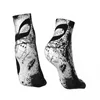 Men's Socks Black Music Note Abstract Short Unique Casual Breatheable Adult Ankle