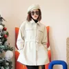 Women's Leather 2023 Autumn Women Belted Slim Fit White Sheepskin Genuine Jacket Motorcycle Mid Long Coat Office Ladies Casual Oute