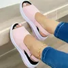 Sandals Women 6055 2024 Heels Peep Top Summer Shoes Platform Soft Wedges Sandalias Mujer Casual Footwear