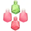 Bouteilles de stockage 4 pièces verre vernis à ongles bouteille Gel rechargeable vide teinté brosse ongle petit coloré