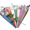 Gift Wrap Flower Bags Bouquet Box Paper Rose Bag Single Packaging For Florist Arrangement Floral Packing Cone Valentines Drop Delivery Dhglz