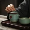 Tazze da tè TANGPIN teiera in ceramica gaiwan tazza da tè in porcellana set bicchieri da viaggio portatili 230808