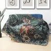 Filt Boho Floral Beach Picnic Outdoor Camping Nordic Plaid For Beds Sofa Mats Travel Rug Summer Tapestry Tassels 230809