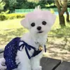 Modna odzież psa Summer Pet Selyder Cute Plaid Anti-Mosquito Sunscreen kombina