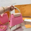 Louiseviutionbag French Womens Pink Capucines BB BASS HEGGE TOTS TOTES Gold Metal Hardware Genera ascella