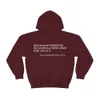 Kvinnors hoodies tröjor kära person bakom mig hoodie mental hälsa medvetenhet pullover vintage estetisk hoodie med ord på baksidan unisex trendiga hoodies 230808