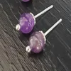 Dangle Earrings Natural 6mm Purple Round Amethyst Beads Silver Mother's Day Accessories Christmas Party CARNIVAL Holiday Gifts Cultured