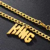 Pendant Necklaces Custom Name Necklaces for Men Women Gold 5mm Cuban Chain Stainless Steel Chain Nameplate Pendant Necklace Jewelry Bijoux Femme J230809