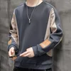 Männer T Shirts Frühling Und Herbst 2023 Lange-ärmeln T-shirt Lose Plüsch Unten Hemd Casual Zhongshan Pullover Kleidung mode