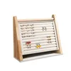 Jewelry Pouches Wooden Rings Display Stand Tray 10 Slots Flannel Lining Vertical Storage Rack Holder For Studs Countertop Show Dresser