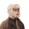 Beanie/Skull Caps Women Bomber Hat Pilot Trooper Cap Herr Faux Cashmere Hat Russian Ushanka Earflap Warm Caps Winter Snow Ski Hatts 230809