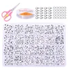 أكريليك بلاستيك لوسيت 1200pcs حبات أكريليك رسائل محددة لمجوهرات صنع اسم سوار الاسم DIY مزيج من البلاستي