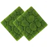 Fiori decorativi Schiuma Floccaggio Simulazione Muschio Sfondo verde Parete Pannello artificiale Pad Micro Paesaggio Prop Decorazione Giardino Tappeto erboso