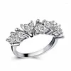 Обручальные кольца Япония и Южная Корея издание шесть сердечных обручавших кольцо элегантное подарок на день святого Валентина простых женщин