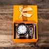 Wristwatches 2Pcs/Set Fashion Mens Watches Set Gift Box Quartz Watch For Men Luxury Bracelet Male Clock Christmas Gifts