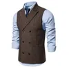 Men's Vests Vest Men Double Breasted Suit Vests Men Mens Sleeveless Suit Vest Waistcoat Vintage Formal Blazers Waistcoat for Wedding chaleco 230808