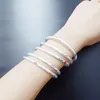 Bangle 5pcs/set Delicate Charm Bangles Stack Silicone Plastic Beads Jelly Bracelet For Women Bowknot Friendship
