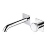 Basin Faucets Wall Single Handle Bathroom Vessel Sink Mixer Tap Brass Polished Chrome Bath Torneira With Cover Plate