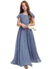 Девушка платья yzymanualroom Junior Bridesmaid Dress Основное квадратное этаж шифоновый вечерний элегантный тонкий банкетный платья