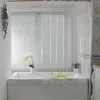 Toothbrush Holders Clear Shower Curtain Waterproof White Plastic Bath Curtains Liner Transparent Bathroom Mildew PEVA Home Luxury with Hooks 230809