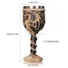 Coolaste gotiska harts rostfritt stål Dragon Skull Goblet Retro Claw Wine Glass Cocktail Glasses Whisky Cup Party Bar Drinkware HKD230809